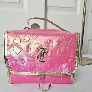 Juicy Couture NWT Hanging Case Pink Heart Embossed